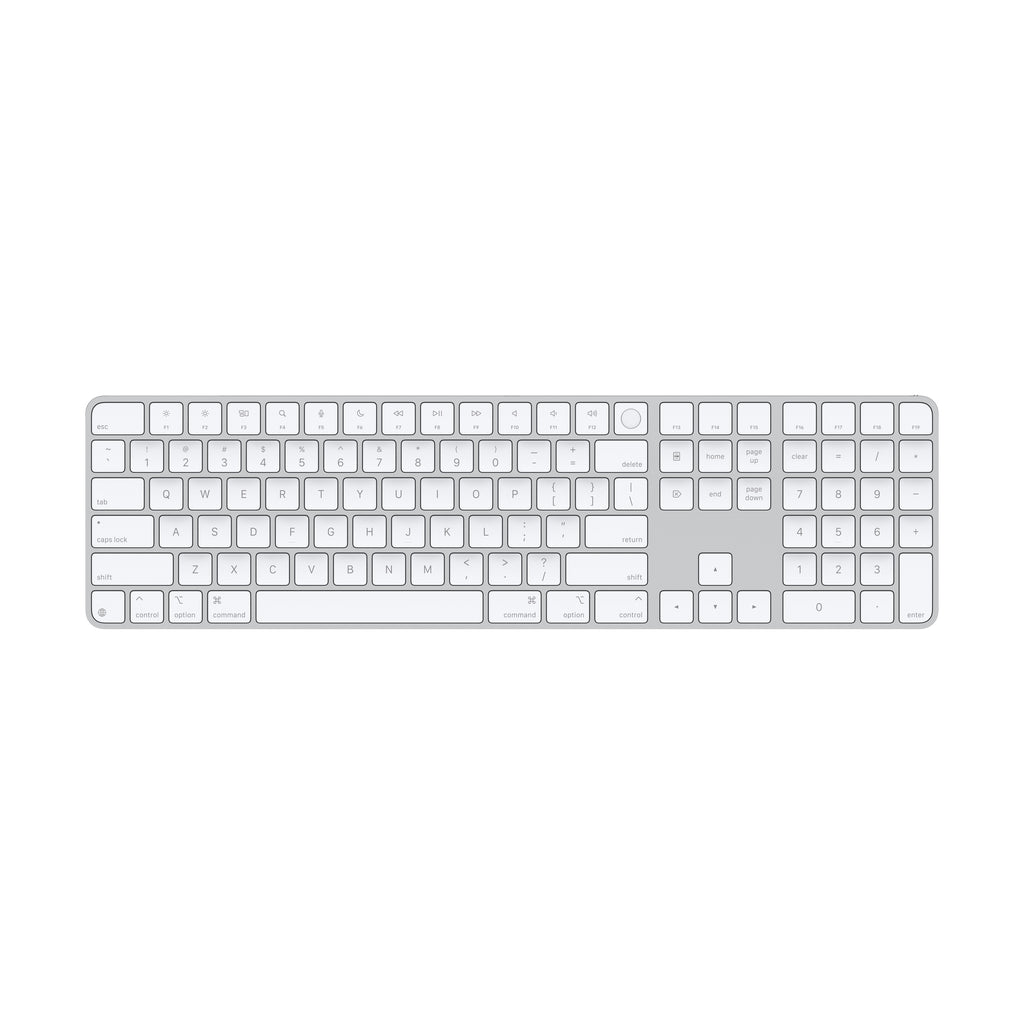 Magic Keyboard with Touch ID & Numeric Keypad Silicon (White)