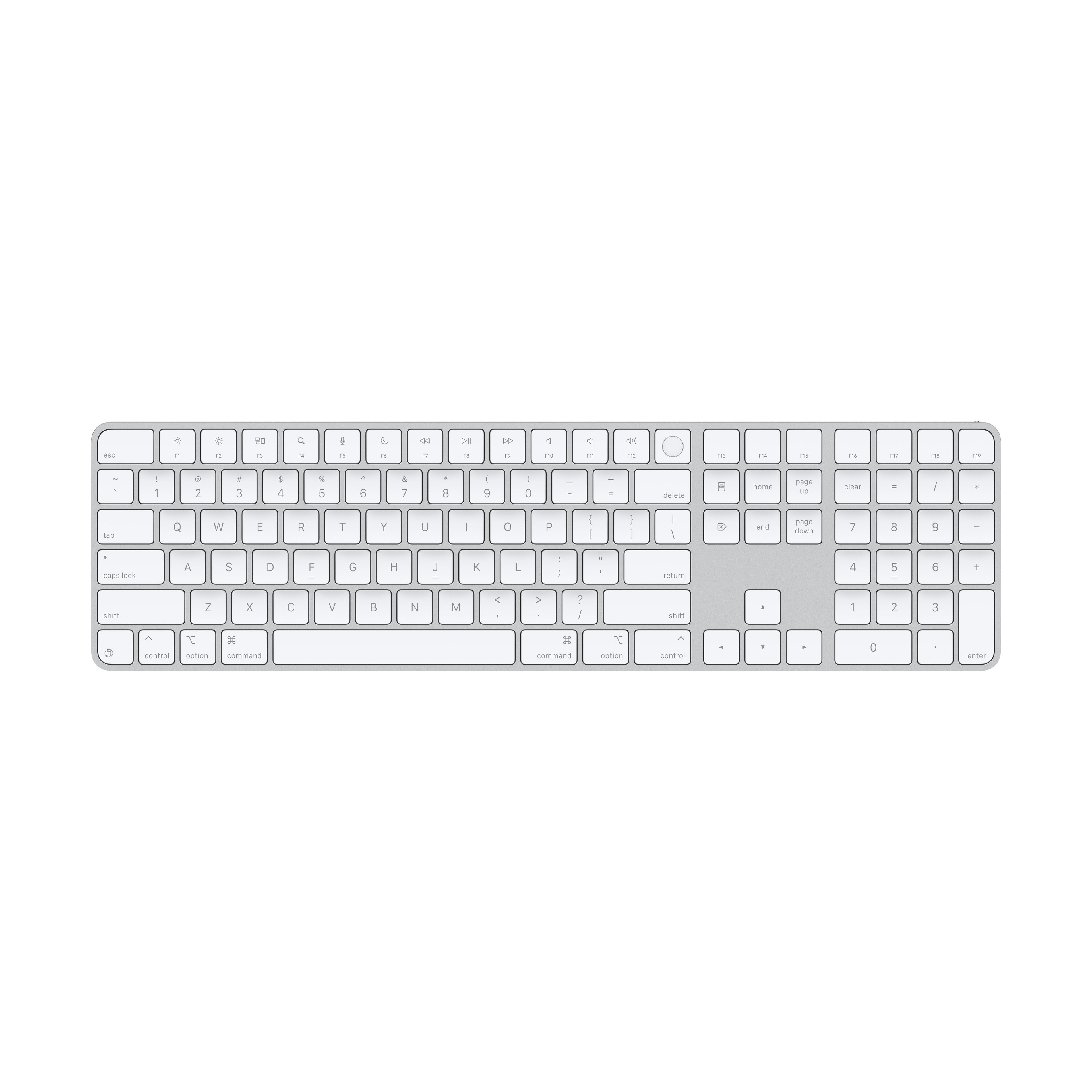 Magic Keyboard with Touch ID & Numeric Keypad Silicon (White)