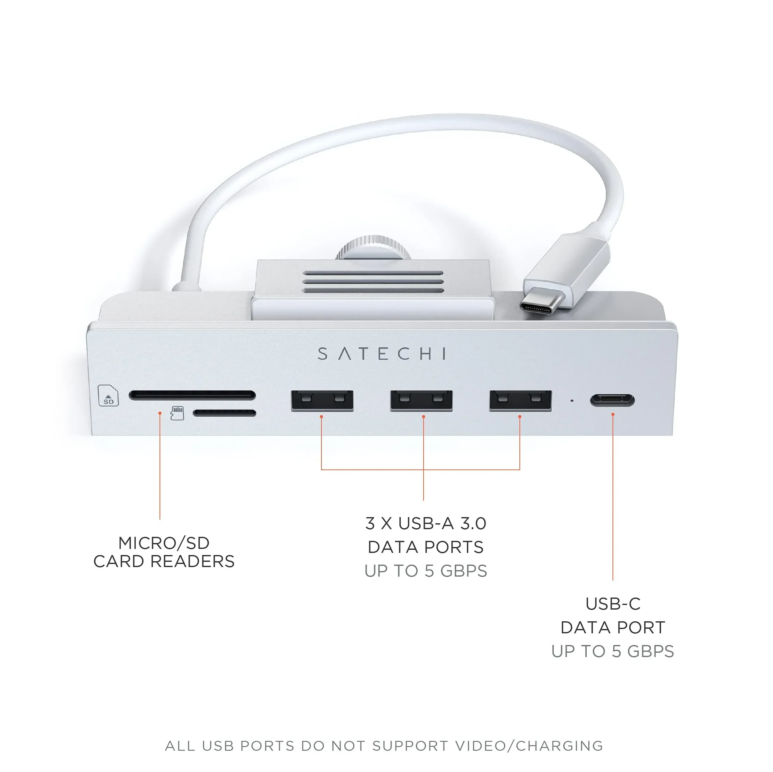 Satechi USB-C Clamp Hub for 24-inch iMac
